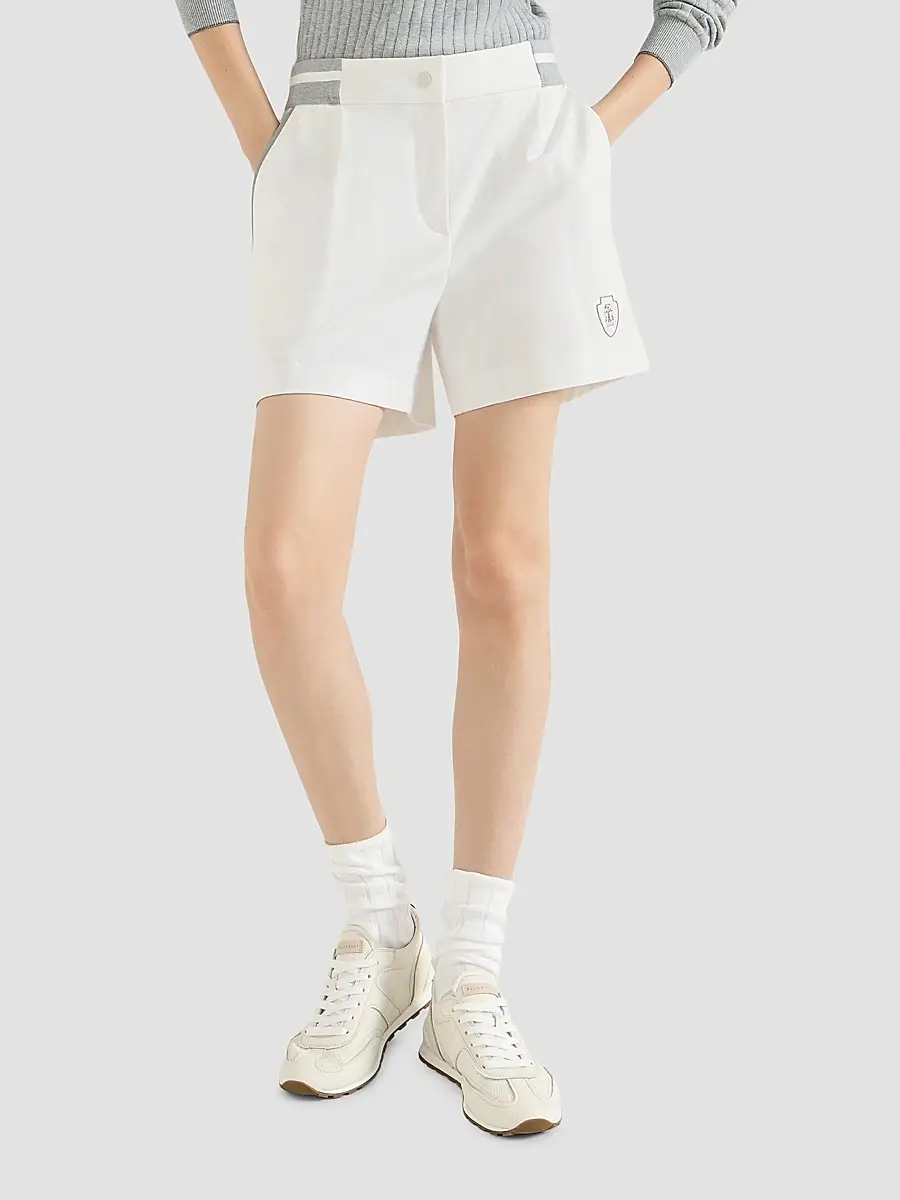 Brunello Cucinelli Women's Stretch Cotton Lightweight French Terry Active Shorts | Thumbnail 5 Brunello Cucinelli Women's Stretch Cotton Lightweight French Terry Active Shorts | Thumbnail 5