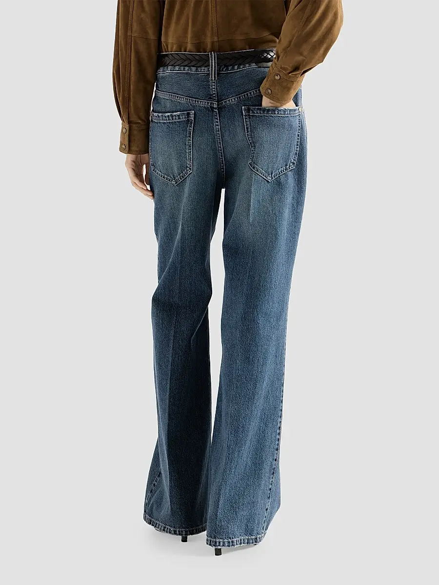 Brunello Cucinelli Women's Authentic Denim Contemporary Loose Trousers | Thumbnail 4 Brunello Cucinelli Women's Authentic Denim Contemporary Loose Trousers | Thumbnail 4