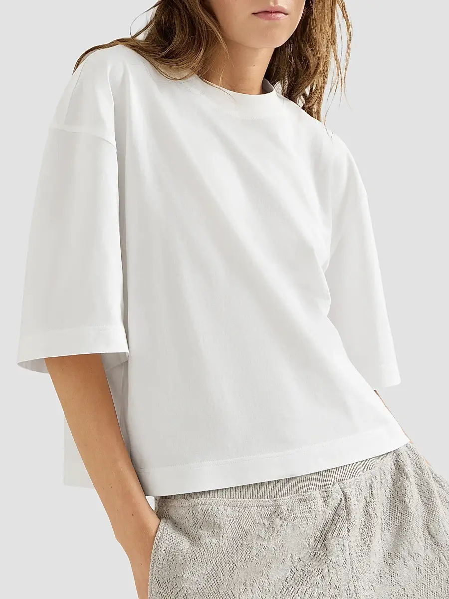 Brunello Cucinelli Women's Cotton Jersey T-Shirt | Thumbnail 5 Brunello Cucinelli Women's Cotton Jersey T-Shirt | Thumbnail 5