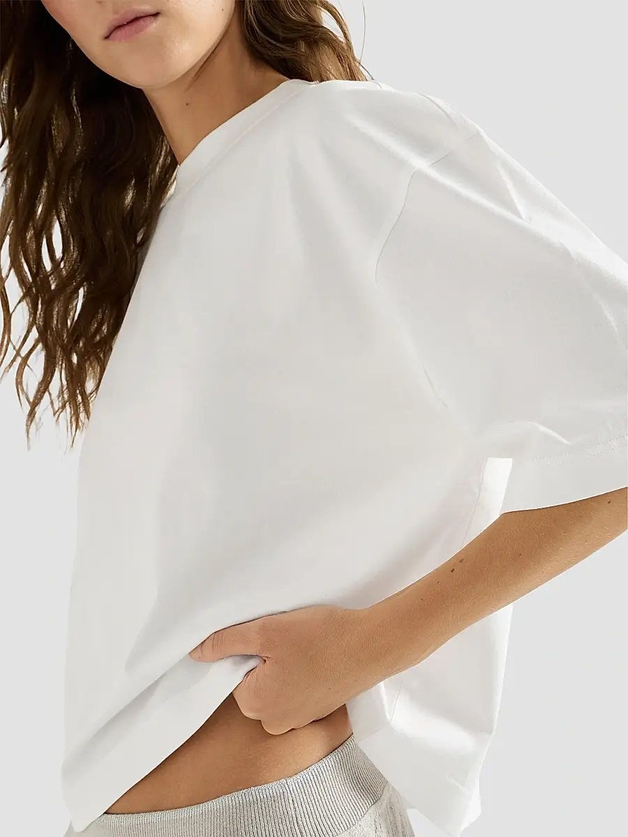 Brunello Cucinelli Women's Cotton Jersey T-Shirt | Thumbnail 6 Brunello Cucinelli Women's Cotton Jersey T-Shirt | Thumbnail 6
