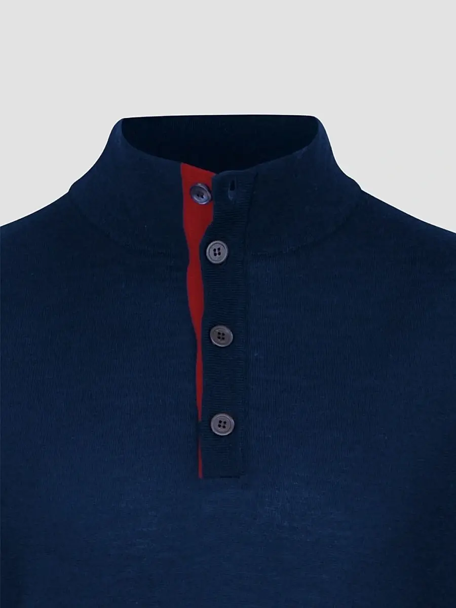 Stefano Ricci Men's Buttoned Mockneck Sweater | Thumbnail 3 Stefano Ricci Men's Buttoned Mockneck Sweater | Thumbnail 3