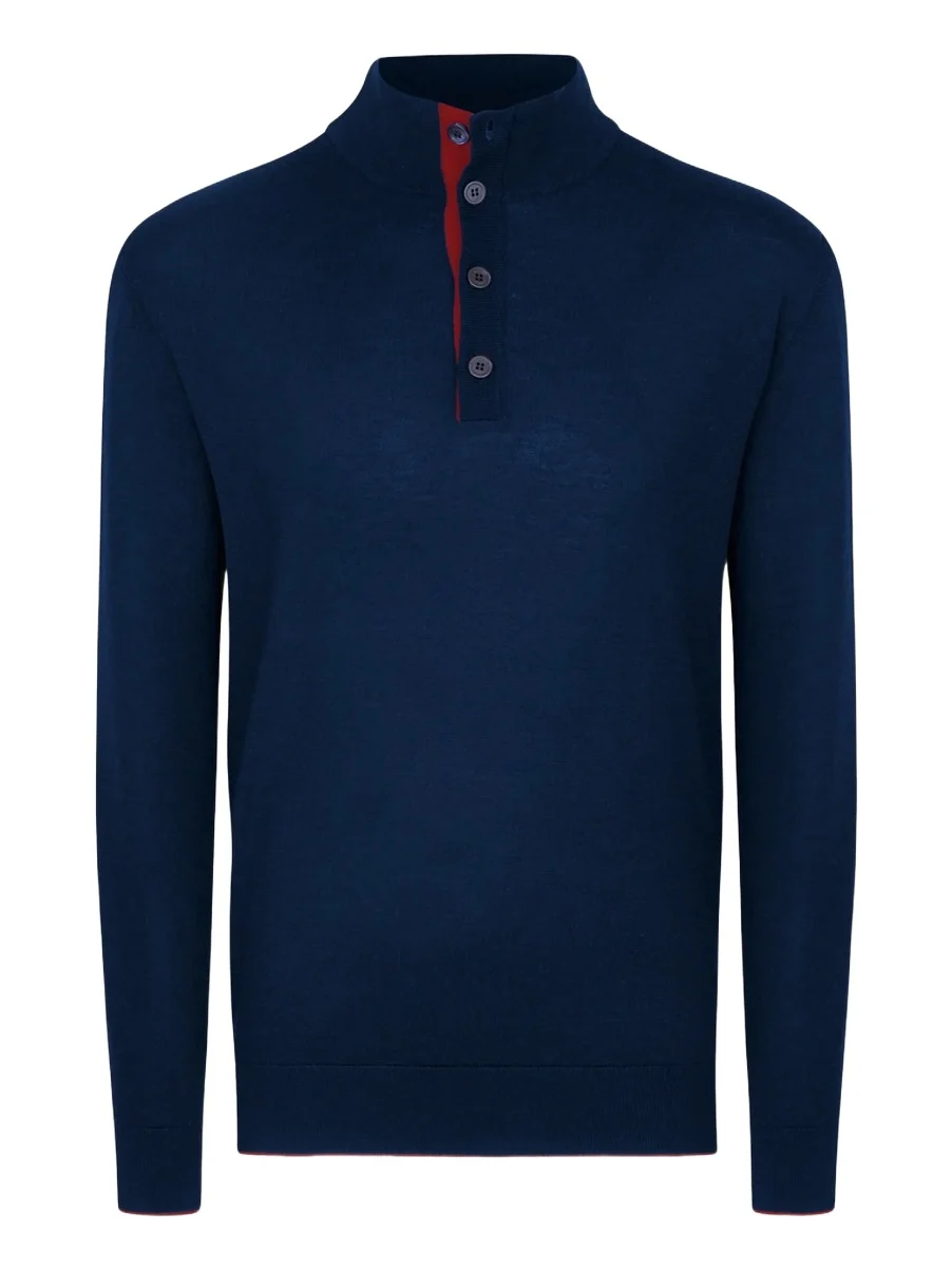 Stefano Ricci Men's Buttoned Mockneck Sweater