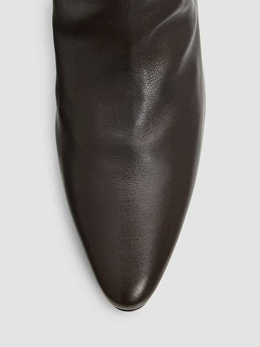 Herbert Levine Women's Silhouette 80MM Leather Knee-High Boots | Thumbnail 6