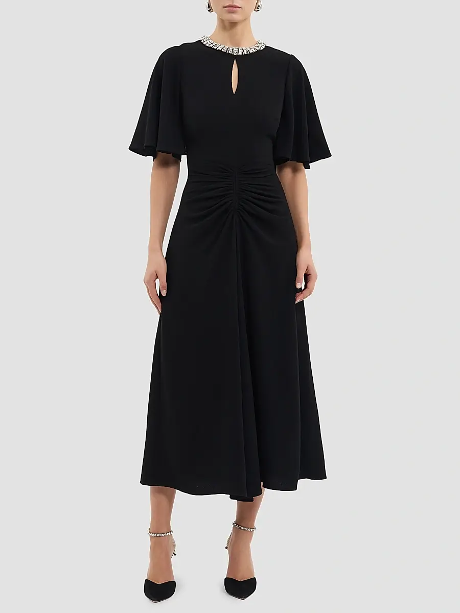 Rebecca Vallance Women's Noemie Crystal-Embellished Midi-Dress | Thumbnail 2 Rebecca Vallance Women's Noemie Crystal-Embellished Midi-Dress | Thumbnail 2