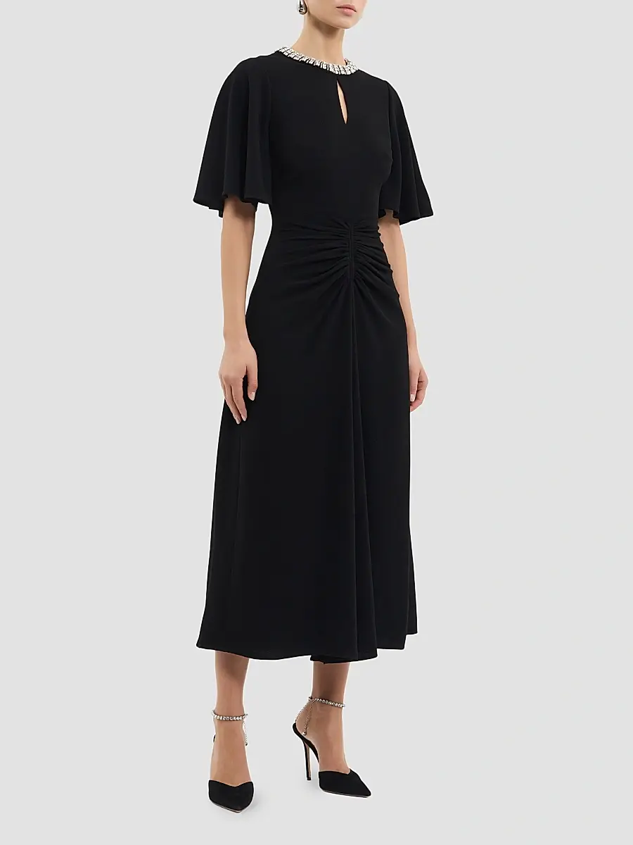 Rebecca Vallance Women's Noemie Crystal-Embellished Midi-Dress | Thumbnail 4 Rebecca Vallance Women's Noemie Crystal-Embellished Midi-Dress | Thumbnail 4