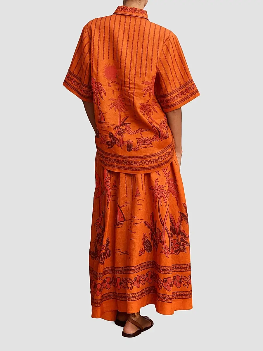 ALÉMAIS Women's Boathouse Maxi Skirt | Thumbnail 3