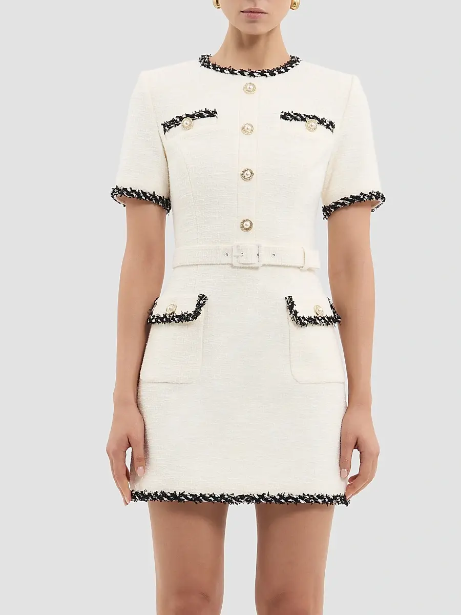 Rebecca Vallance Women's Jacquie Tweed Minidress | Thumbnail 2 Rebecca Vallance Women's Jacquie Tweed Minidress | Thumbnail 2