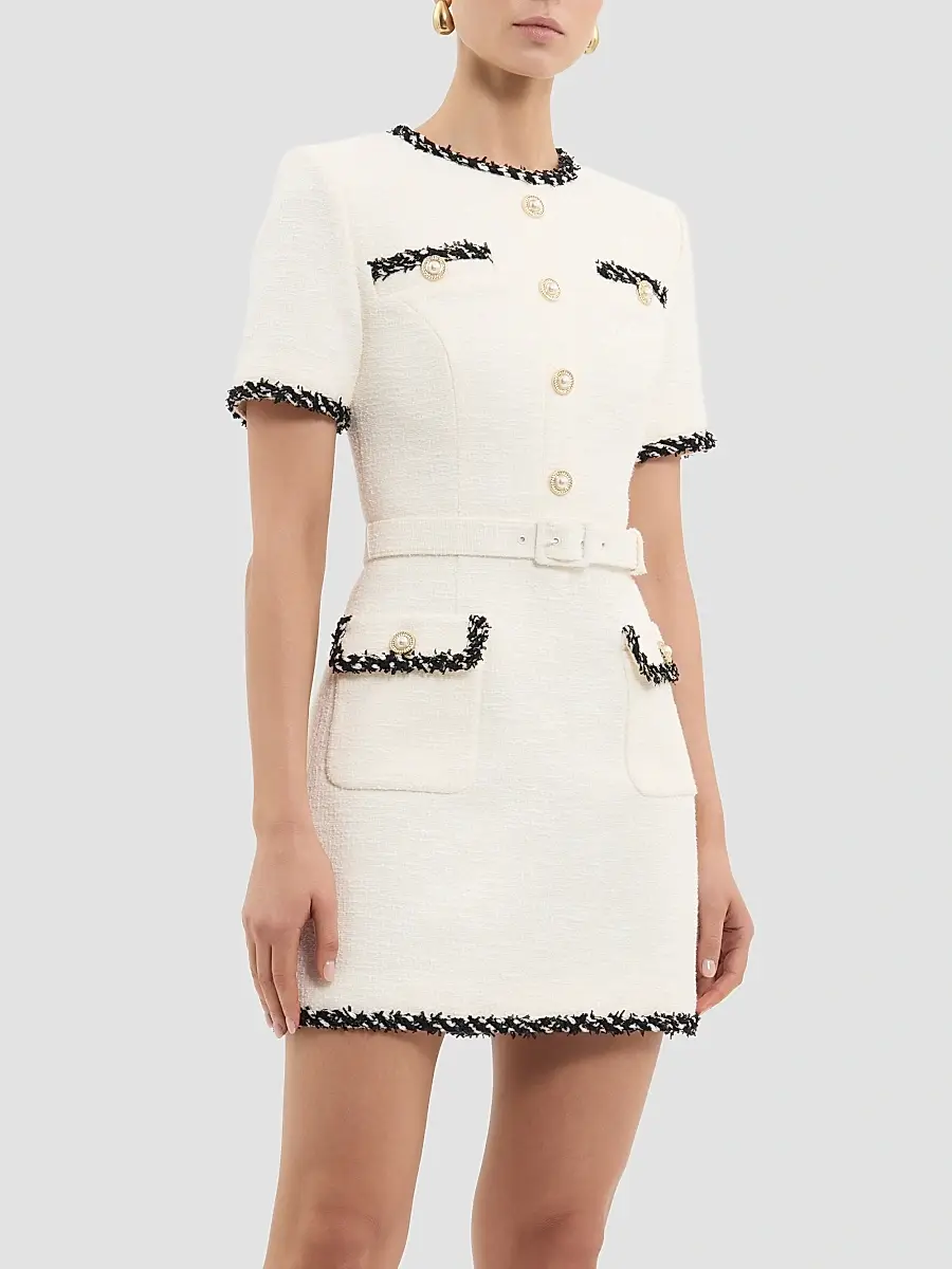 Rebecca Vallance Women's Jacquie Tweed Minidress | Thumbnail 4 Rebecca Vallance Women's Jacquie Tweed Minidress | Thumbnail 4