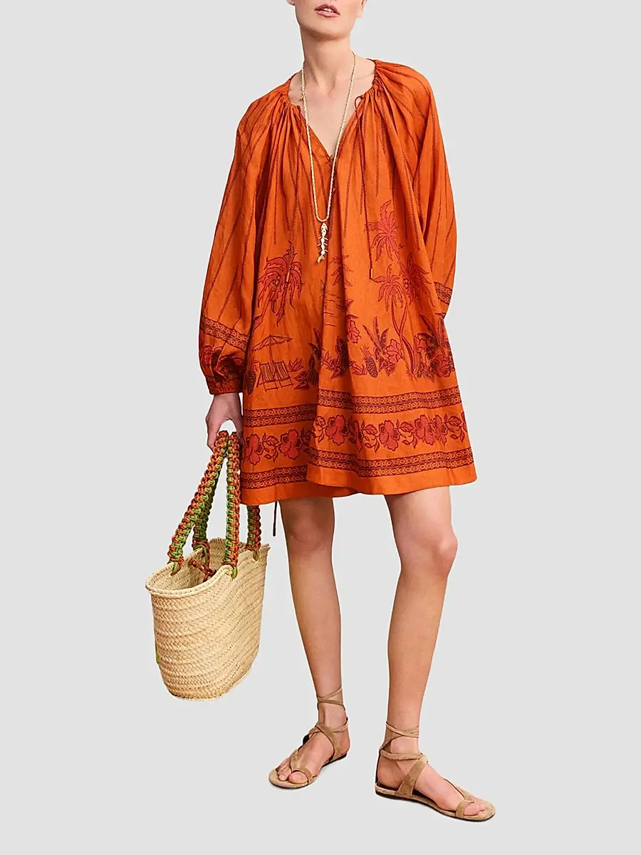 ALÉMAIS Women's Boathouse Cotton Mini Dress | Thumbnail 2