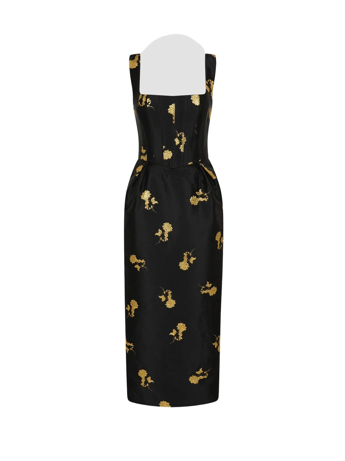 Women's Mariya Metallic Floral Midi-Dress