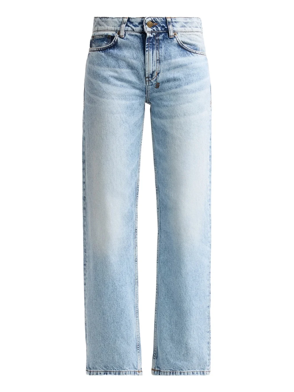 Ksubi Women's Pinup Denim Mid-Rise Straight-Leg Jeans