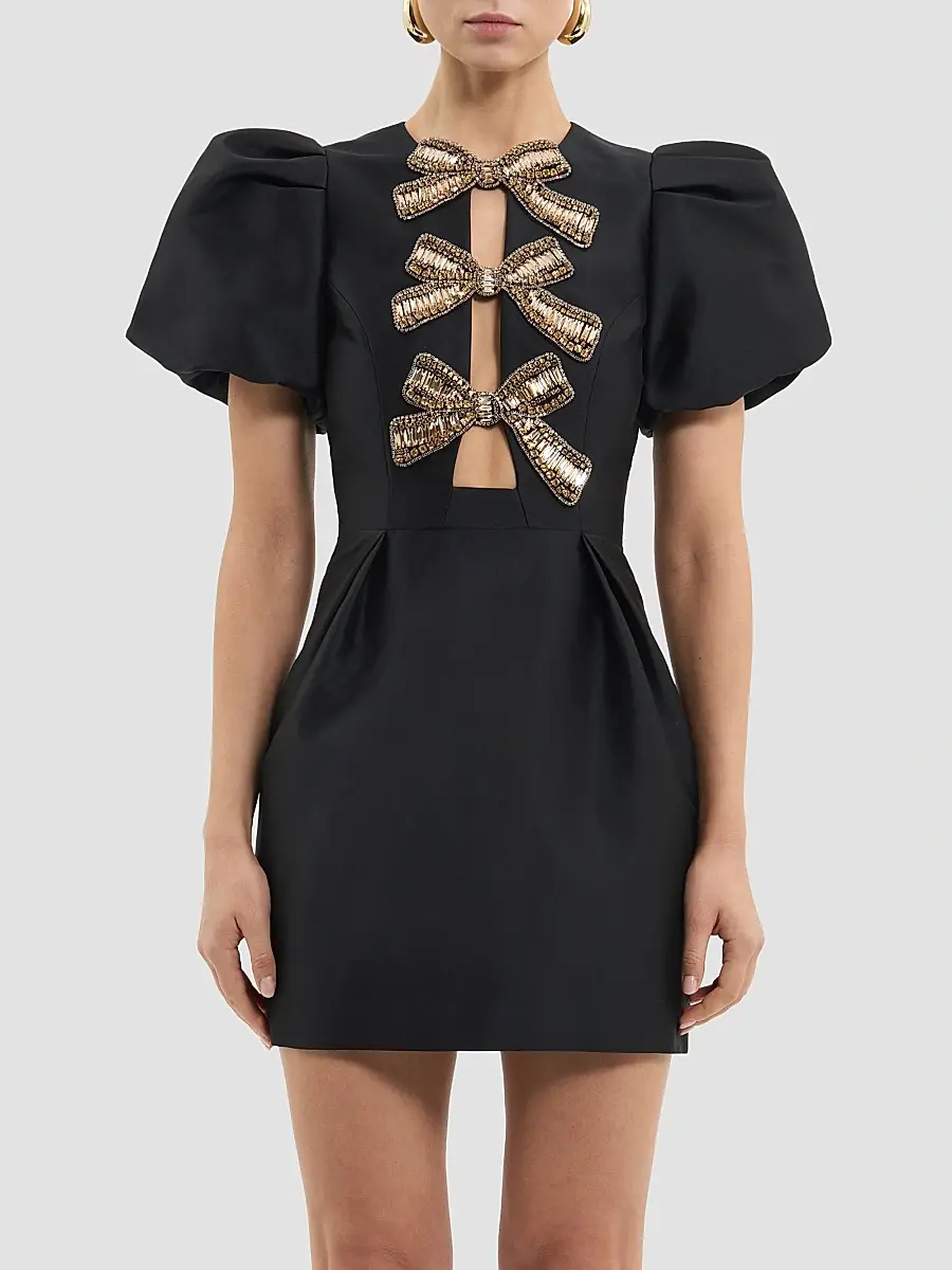 Rebecca Vallance Women's Venus Crystal-Embellished Satin Minidress | Thumbnail 2 Rebecca Vallance Women's Venus Crystal-Embellished Satin Minidress | Thumbnail 2