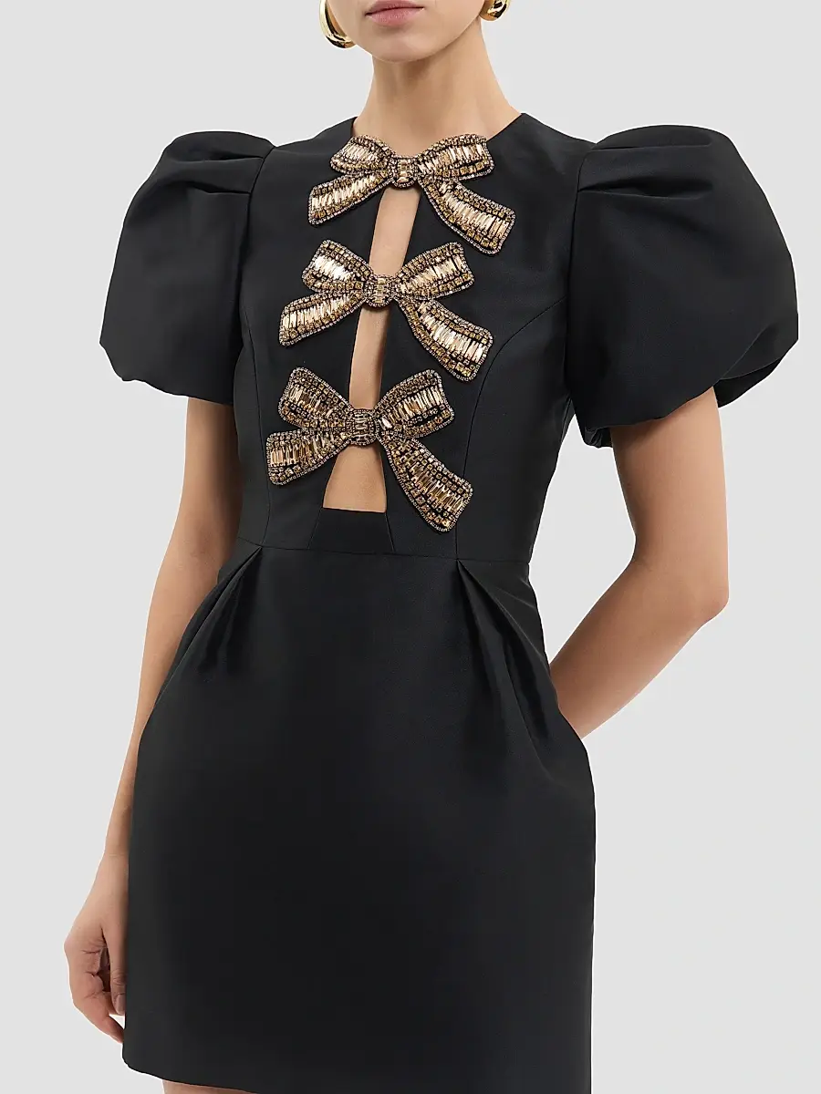 Rebecca Vallance Women's Venus Crystal-Embellished Satin Minidress | Thumbnail 5 Rebecca Vallance Women's Venus Crystal-Embellished Satin Minidress | Thumbnail 5