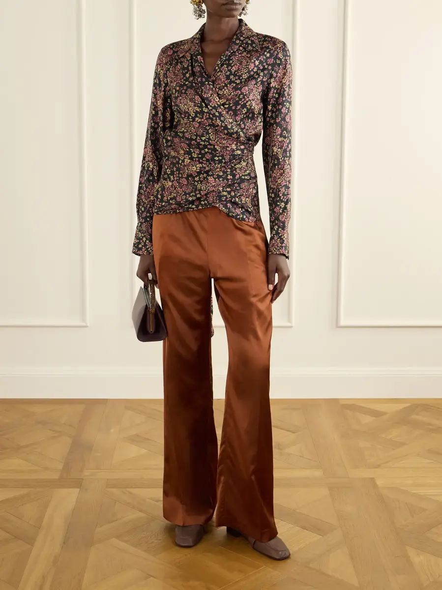 Dries Van Noten Puvis wide-leg satin pants | Thumbnail 2 Dries Van Noten Puvis wide-leg satin pants | Thumbnail 2