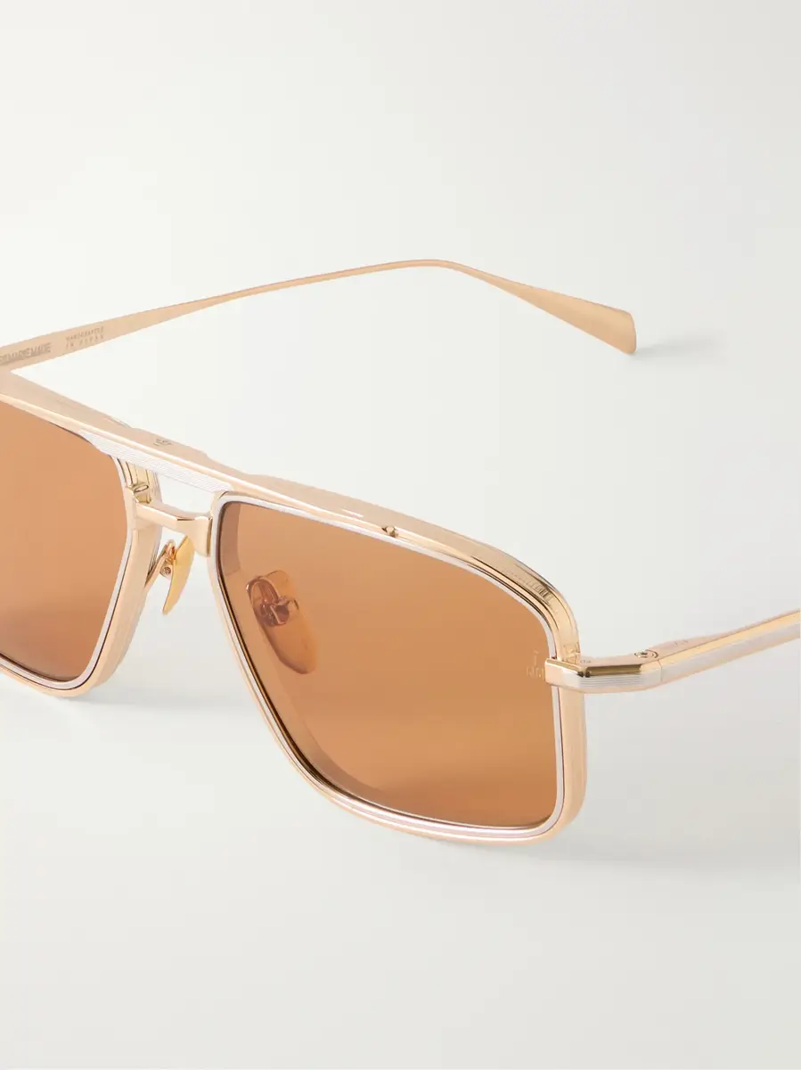 Jacques Marie Mage Earl aviator-style gold-tone sunglasses | Thumbnail 4 Jacques Marie Mage Earl aviator-style gold-tone sunglasses | Thumbnail 4