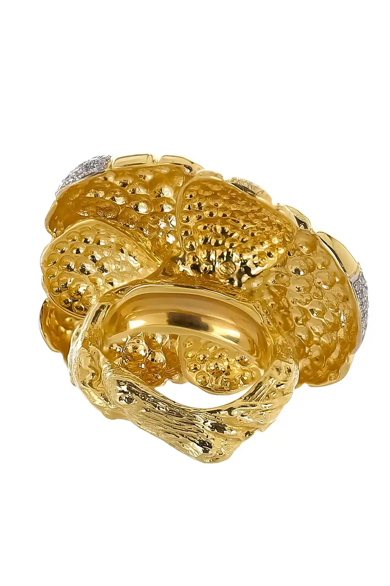 VICTOR VELYAN Brown Zircon Diamonds Flower Ring | Thumbnail 3 VICTOR VELYAN Brown Zircon Diamonds Flower Ring | Thumbnail 3