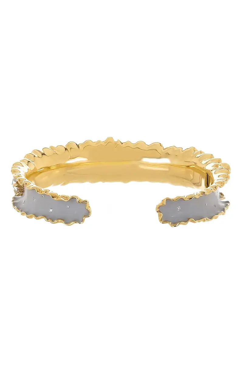 VICTOR VELYAN Brown Zircon Diamond Ruffle Cuff Bracelet | Thumbnail 2 VICTOR VELYAN Brown Zircon Diamond Ruffle Cuff Bracelet | Thumbnail 2