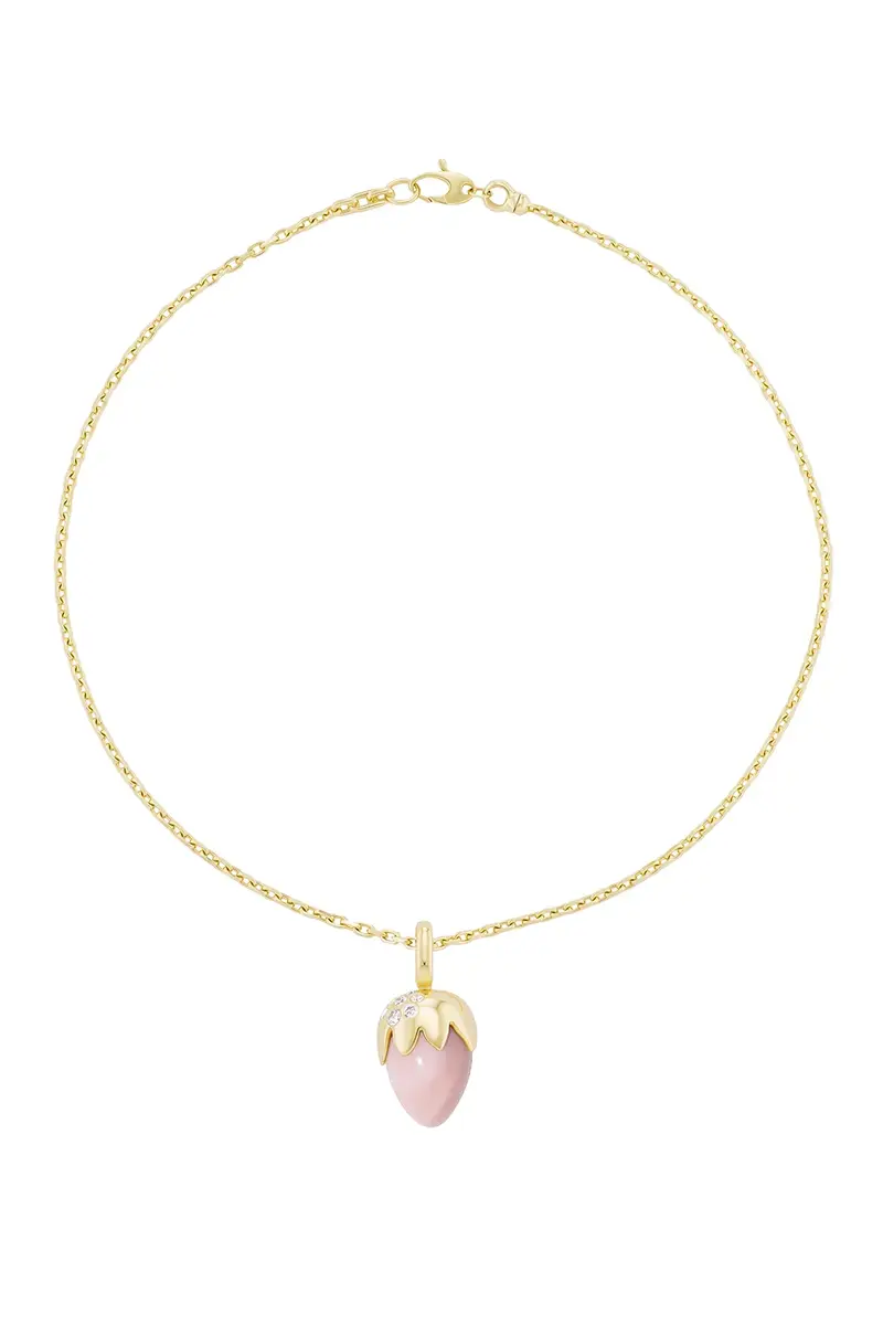 Uniform Object Pink Opal Diamond Strawberry Necklace | Thumbnail 4