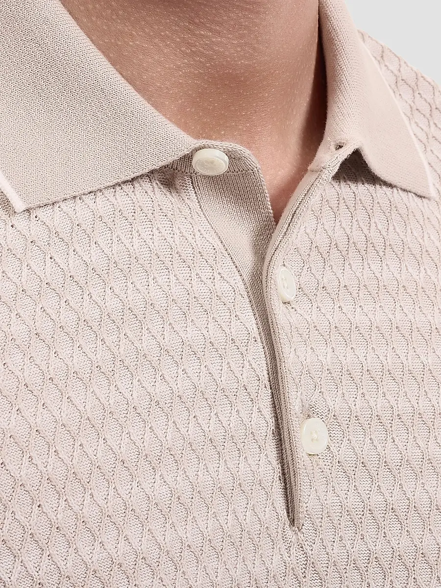 Bugatchi Men's Cotton Knit Polo Sweater | Thumbnail 5 Bugatchi Men's Cotton Knit Polo Sweater | Thumbnail 5
