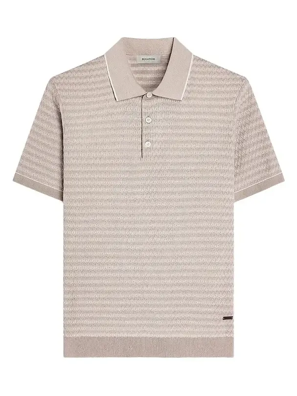 Men's Cotton Knit Polo Sweater