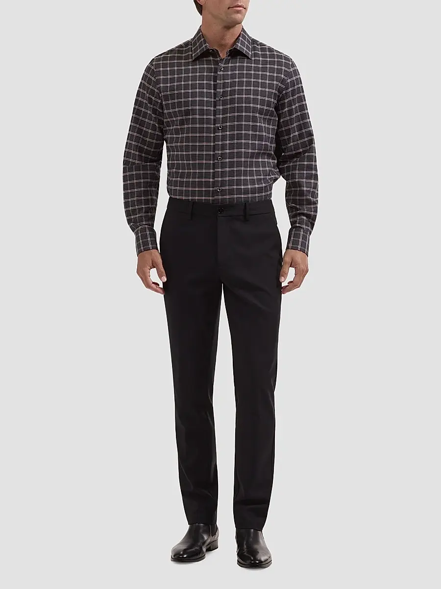 Bugatchi Men's Julian Woven Shaped Cotton-Cashmere Shirt | Thumbnail 2 Bugatchi Men's Julian Woven Shaped Cotton-Cashmere Shirt | Thumbnail 2