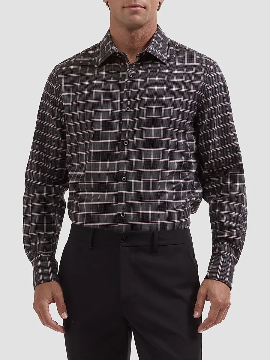 Bugatchi Men's Julian Woven Shaped Cotton-Cashmere Shirt | Thumbnail 4 Bugatchi Men's Julian Woven Shaped Cotton-Cashmere Shirt | Thumbnail 4