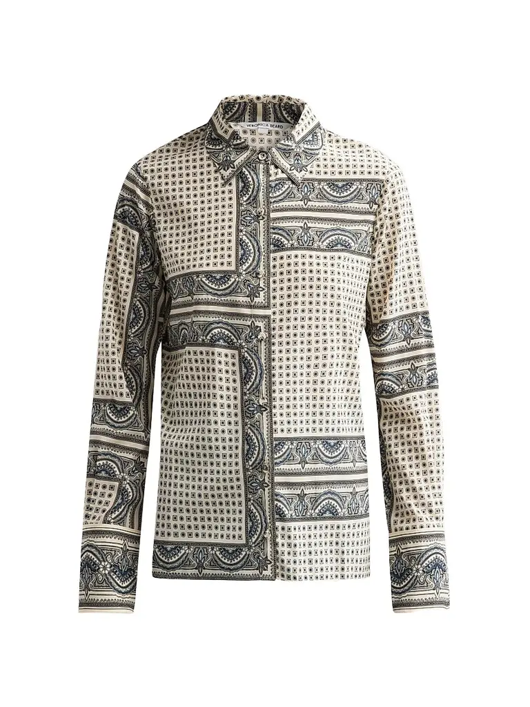 Women's Monique Paisley Silk-Blend Shirt Women's Monique Paisley Silk-Blend Shirt