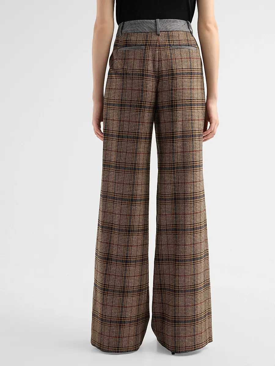 Ramy Brook Women's Leslie Plaid Wide-Leg Pants | Thumbnail 3 Ramy Brook Women's Leslie Plaid Wide-Leg Pants | Thumbnail 3