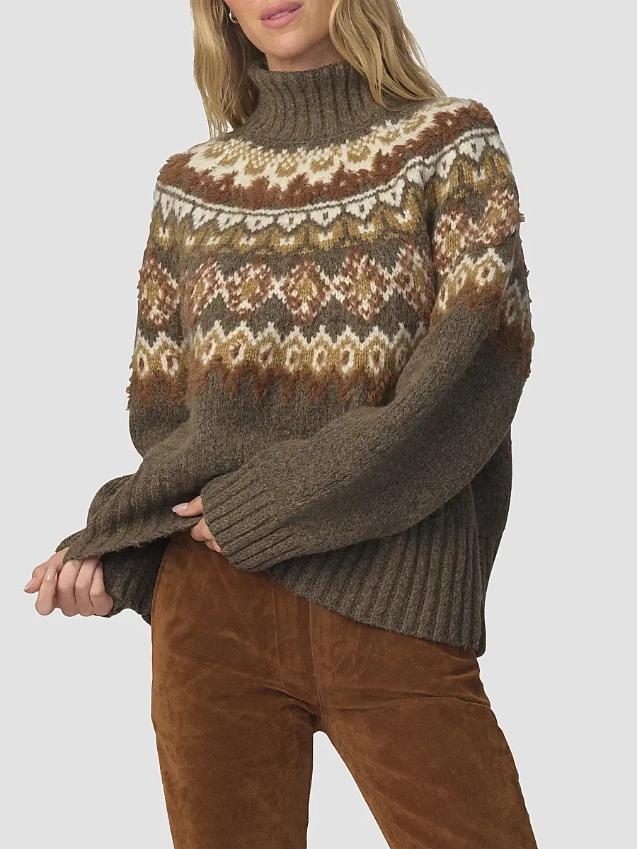 Joe's Jeans Women's The Elva Fair Isle-Style Sweater | Thumbnail 4