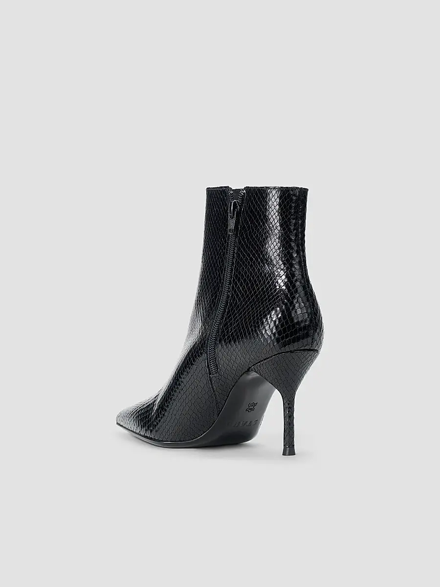 Staud Women's Sebastian Snake-Embossed Leather Ankle Boots | Thumbnail 4 Staud Women's Sebastian Snake-Embossed Leather Ankle Boots | Thumbnail 4