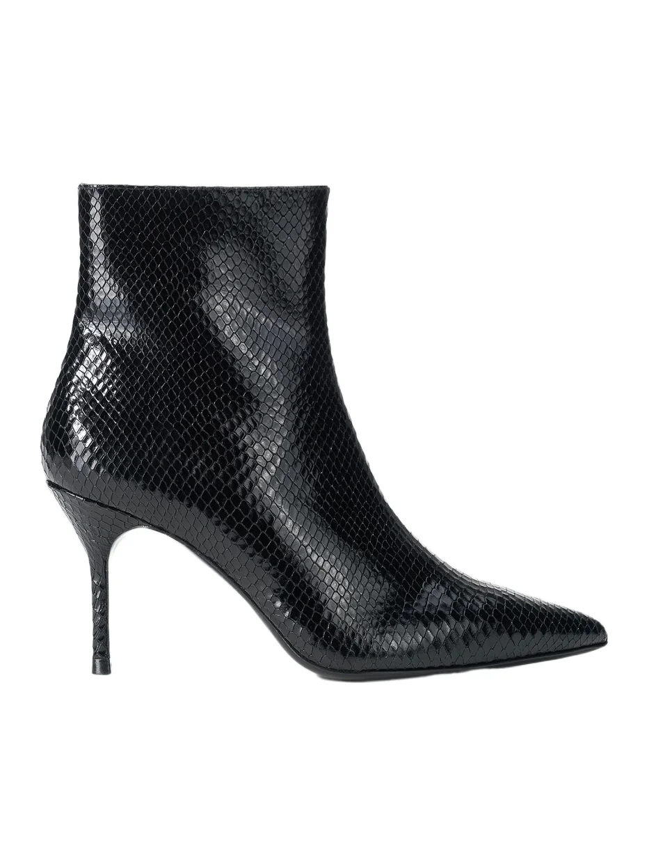 Staud Women's Sebastian Snake-Embossed Leather Ankle Boots