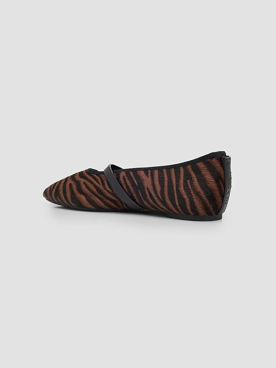 rag & bone Women's Spire Zebra-Print Calf Hair Mary Janes | Thumbnail 2 rag & bone Women's Spire Zebra-Print Calf Hair Mary Janes | Thumbnail 2