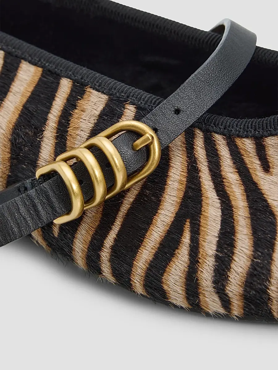 rag & bone Women's Spire Zebra-Print Calf Hair Mary Janes | Thumbnail 3 rag & bone Women's Spire Zebra-Print Calf Hair Mary Janes | Thumbnail 3