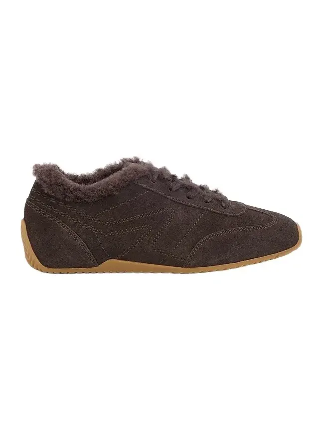rag & bone Women's Retro Runner Suede & Shearling Low-Top Sneakers