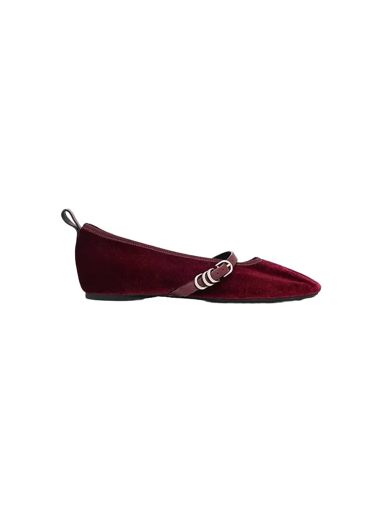 rag & bone Women's Spire Velvet Mary Janes