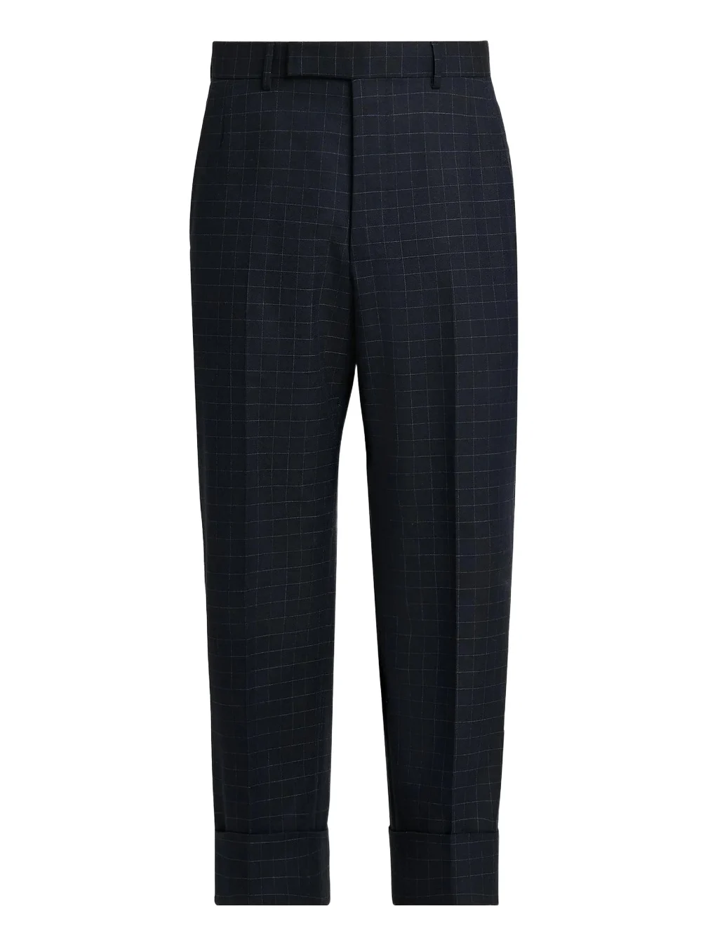 Thom Browne Men's Windowpane Check Cotton-Wool Suiting Trousers