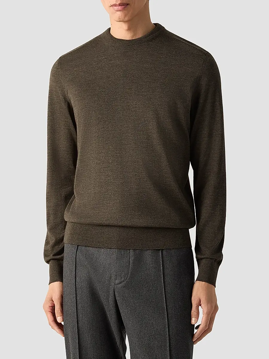 Zegna Men's Cashseta Crewneck Sweater | Thumbnail 2