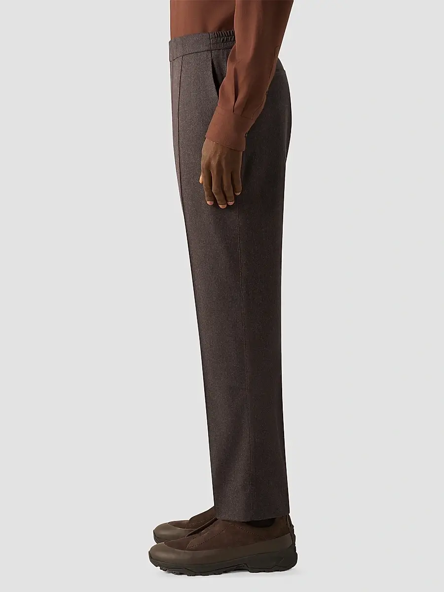 Zegna Men's Wool, Silk and Cashmere Pants - Dark Brown | Thumbnail 3 Zegna Men's Wool, Silk and Cashmere Pants - Dark Brown | Thumbnail 3