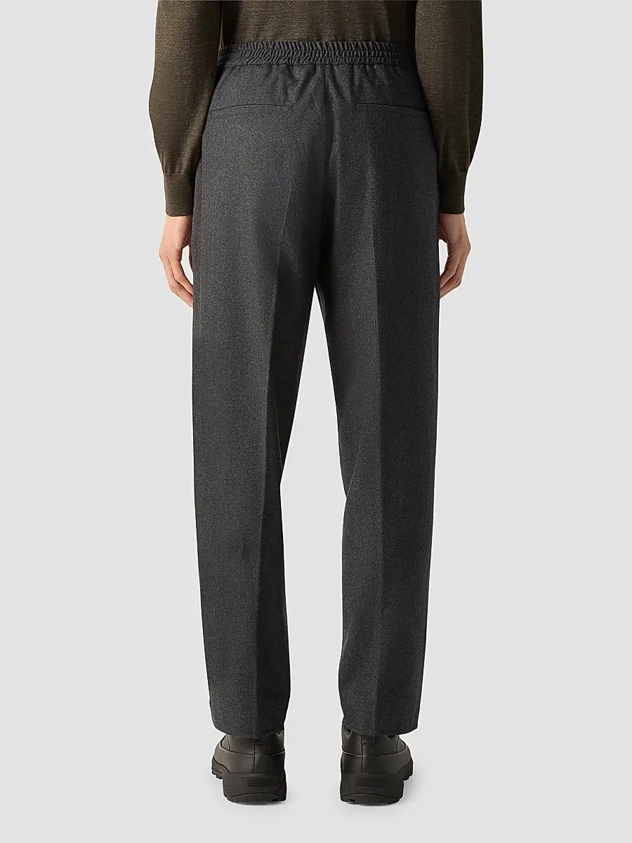 Zegna Men's Wool, Silk and Cashmere Pants - Dark Grey | Thumbnail 5 Zegna Men's Wool, Silk and Cashmere Pants - Dark Grey | Thumbnail 5