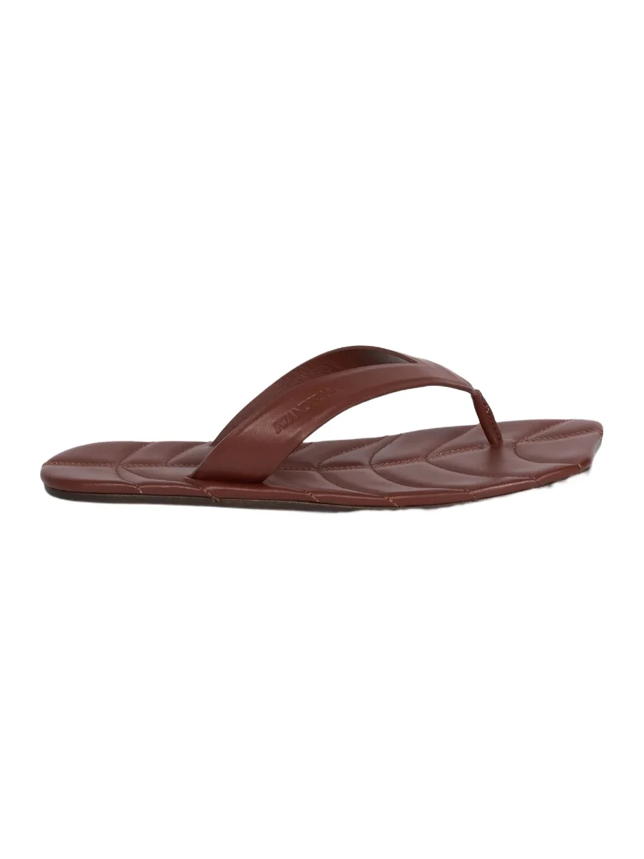 JW Anderson Women's Leaf Leather Thong Sandals