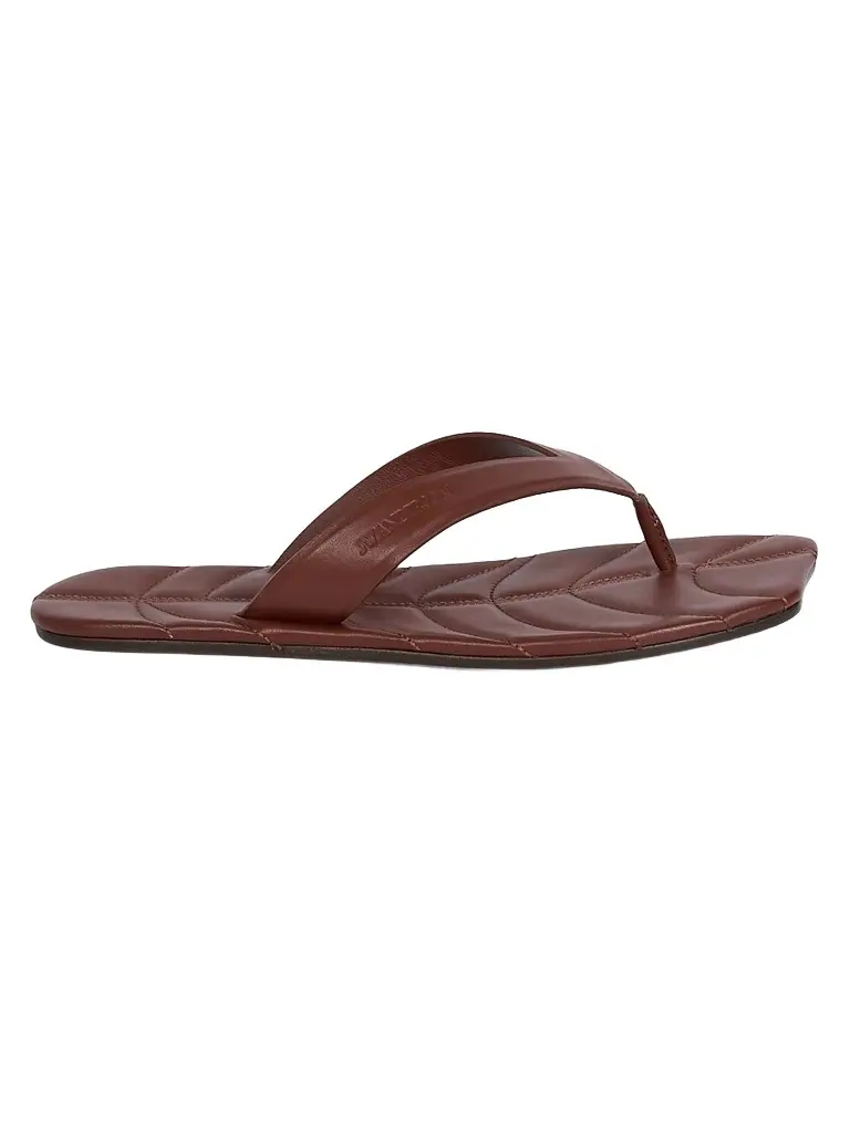 JW Anderson Women's Leaf Leather Thong Sandals