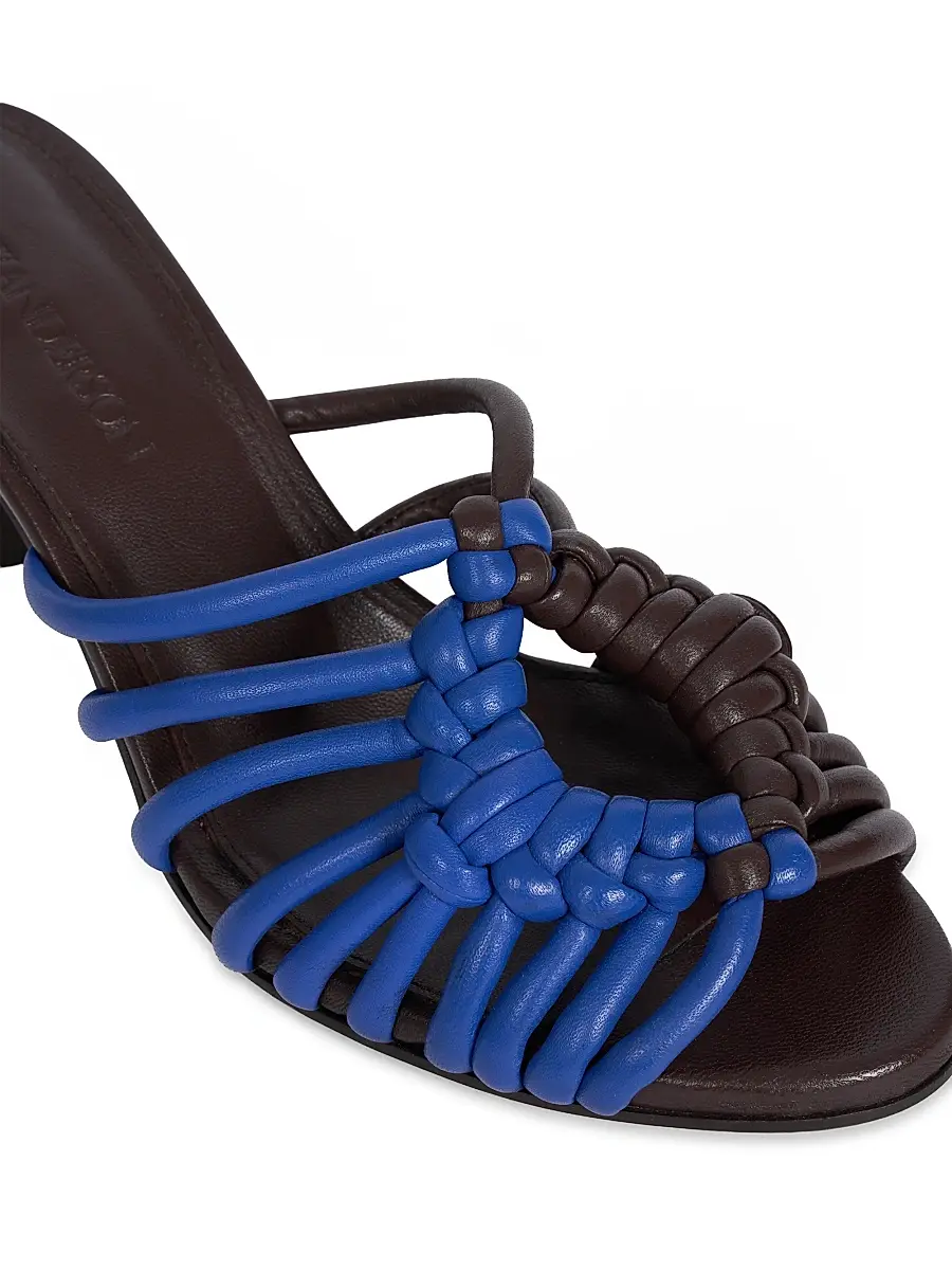 JW Anderson Women's Plot 70MM Two-Tone Strappy Leather Sandals | Thumbnail 5 JW Anderson Women's Plot 70MM Two-Tone Strappy Leather Sandals | Thumbnail 5