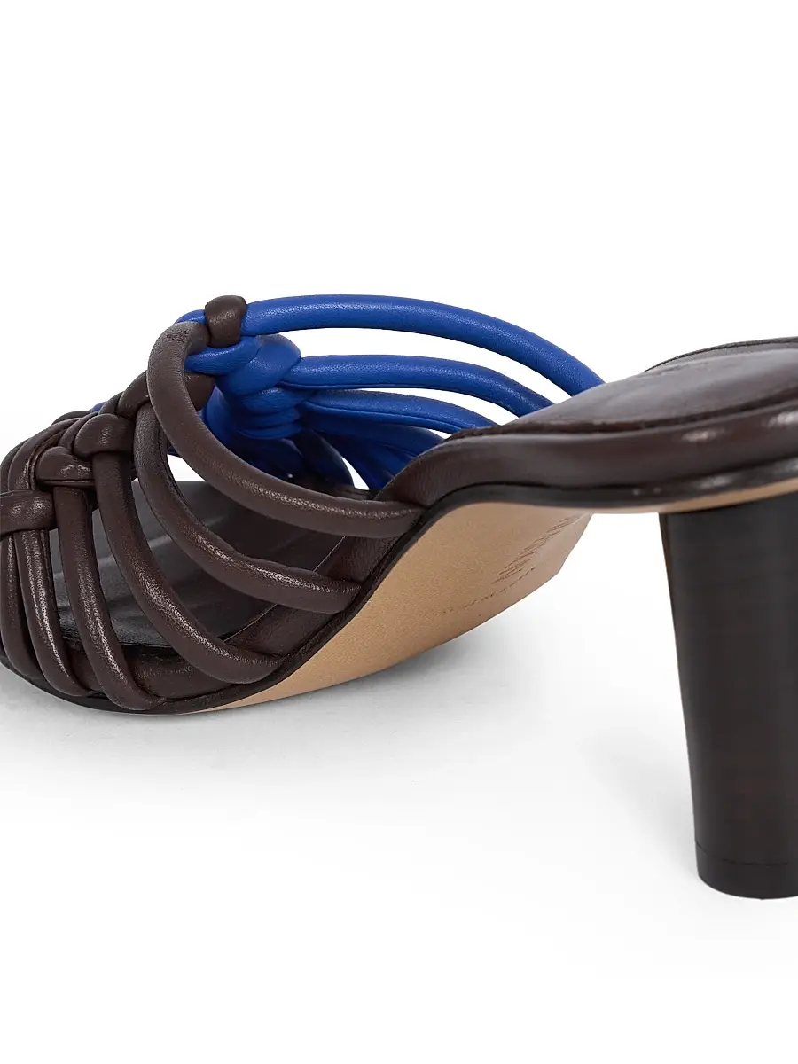 JW Anderson Women's Plot 70MM Two-Tone Strappy Leather Sandals | Thumbnail 6 JW Anderson Women's Plot 70MM Two-Tone Strappy Leather Sandals | Thumbnail 6