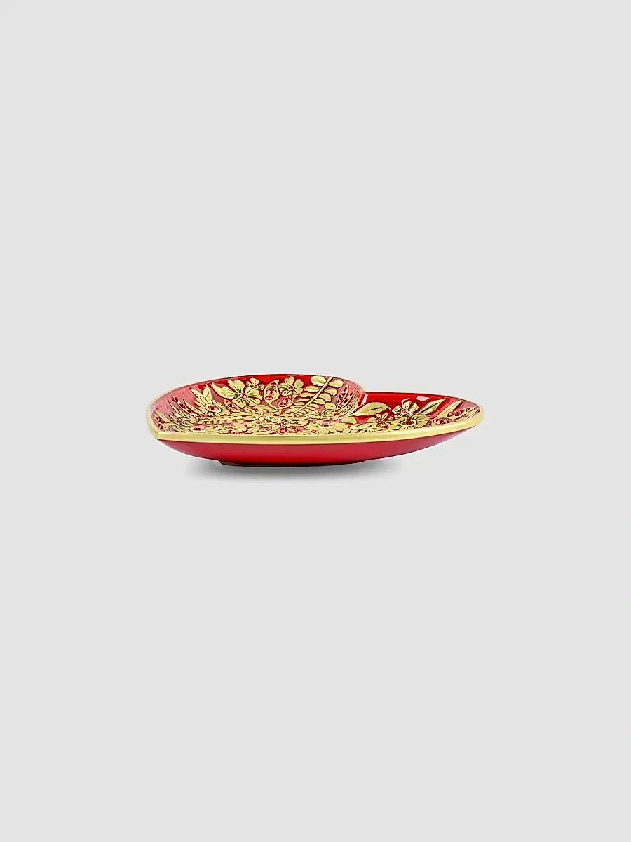 Jay Strongwater Aria Floral Heart Catchall Tray | Thumbnail 3
