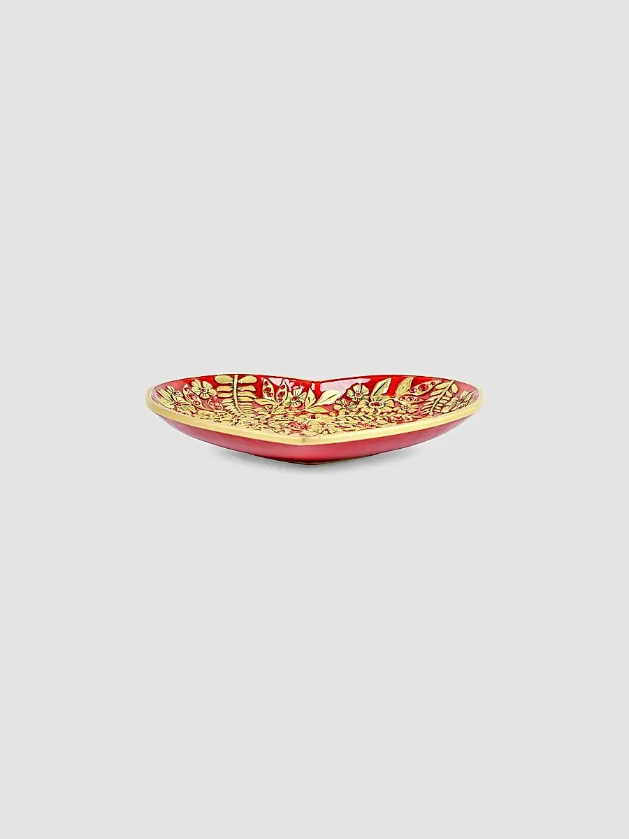 Jay Strongwater Aria Floral Heart Catchall Tray | Thumbnail 4