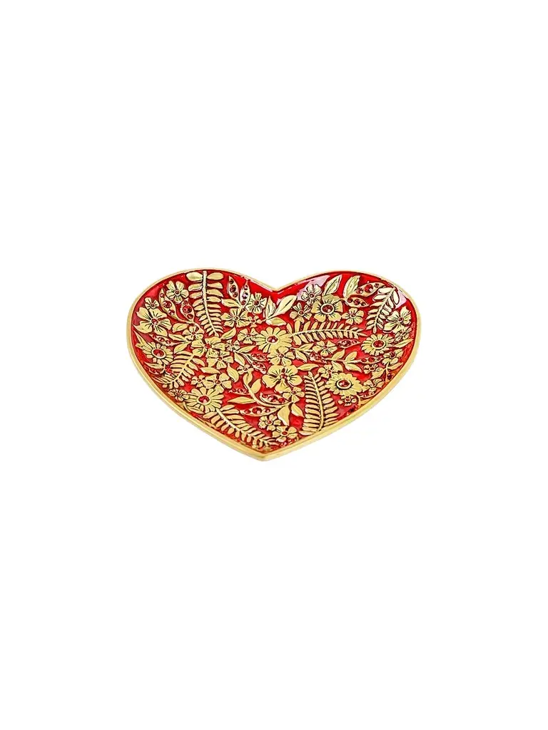 Jay Strongwater Aria Floral Heart Catchall Tray