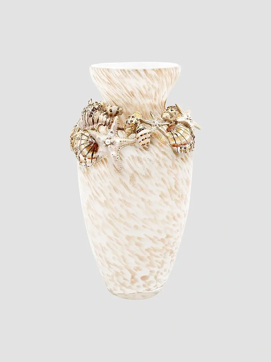 Jay Strongwater Coastal Nerina Tropical Shell Vase | Thumbnail 2 Jay Strongwater Coastal Nerina Tropical Shell Vase | Thumbnail 2