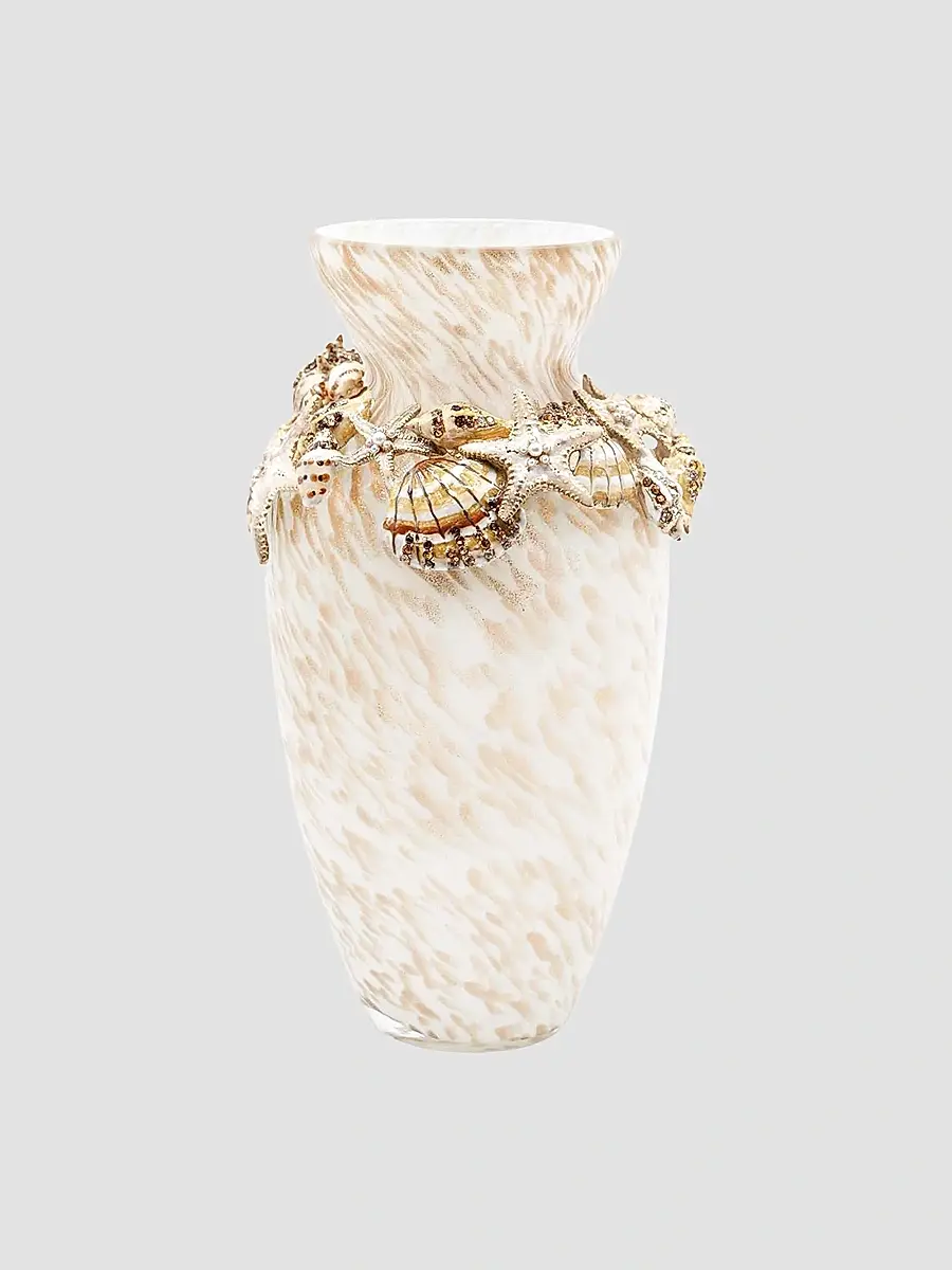 Jay Strongwater Coastal Nerina Tropical Shell Vase | Thumbnail 3 Jay Strongwater Coastal Nerina Tropical Shell Vase | Thumbnail 3