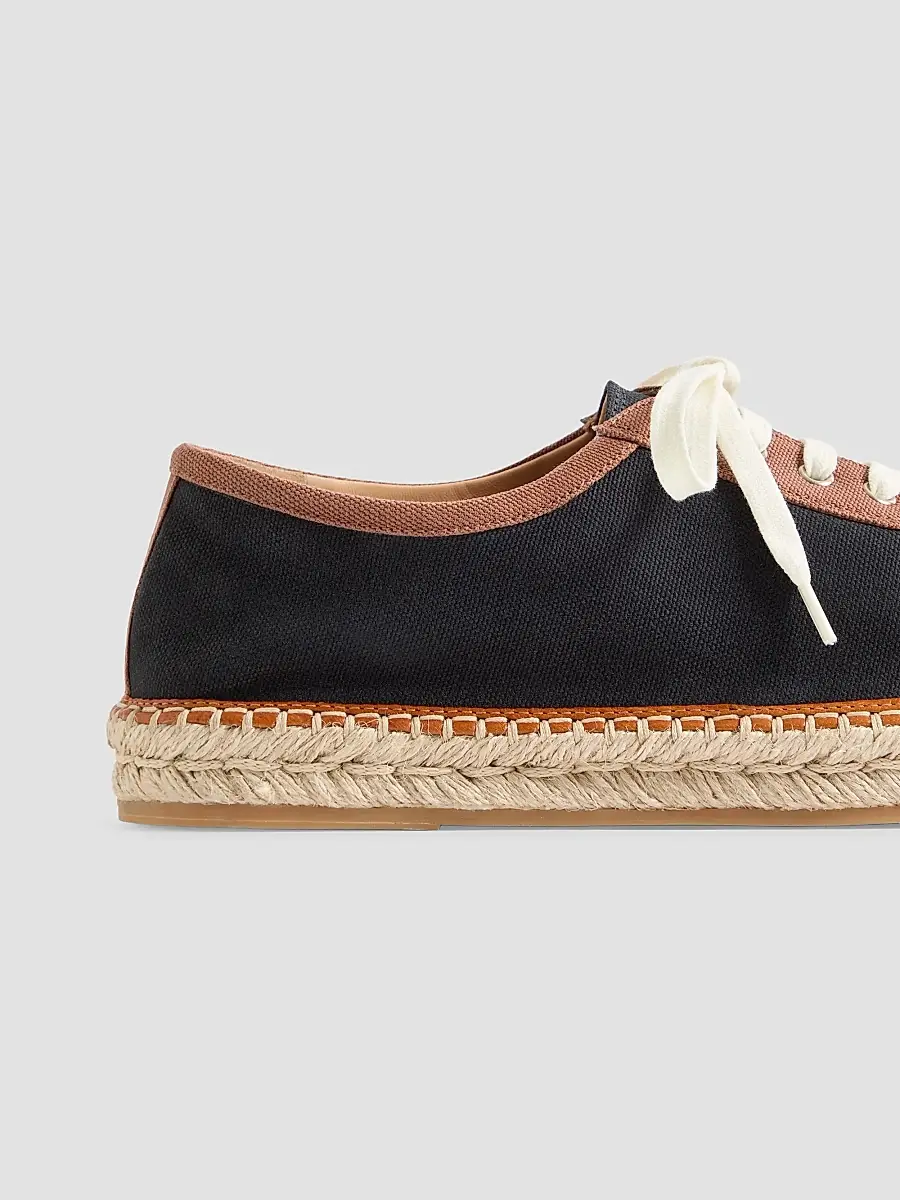 Valentino Men's Palm Avenue Espadrilles Sneakers in Canvas - Black | Thumbnail 6 Valentino Men's Palm Avenue Espadrilles Sneakers in Canvas - Black | Thumbnail 6