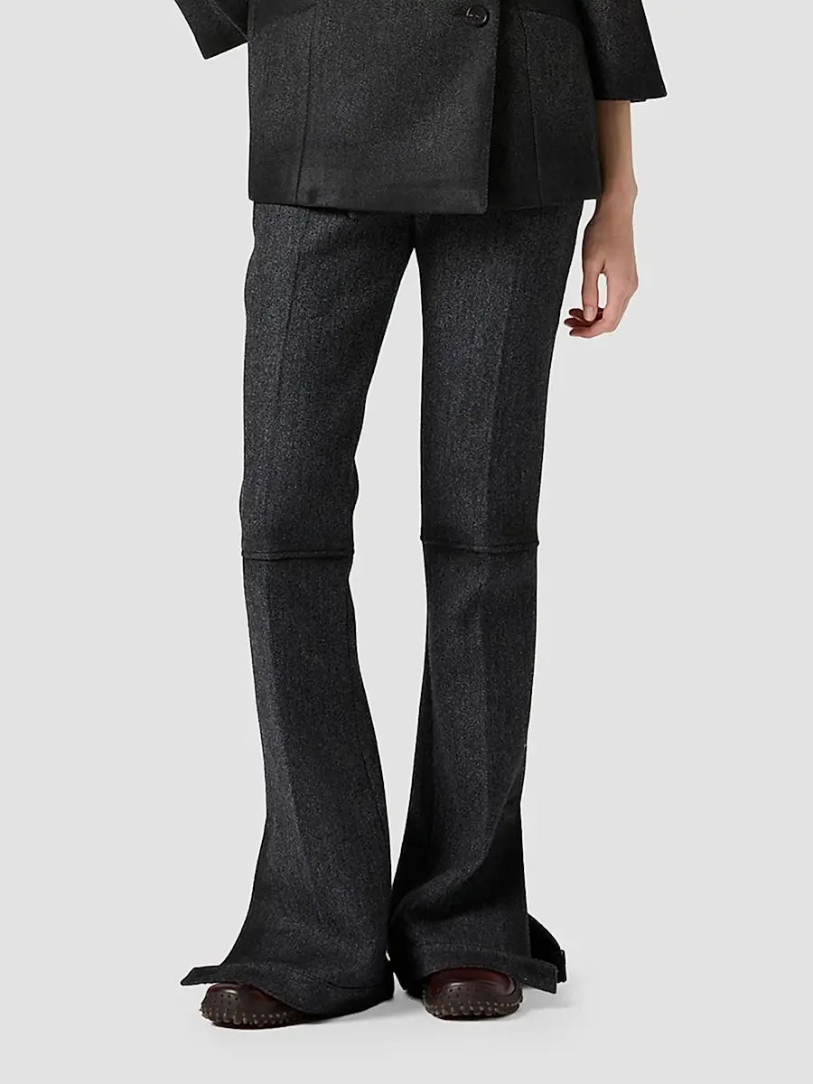 Miu Miu Women's Double Wool Pants | Thumbnail 3 Miu Miu Women's Double Wool Pants | Thumbnail 3